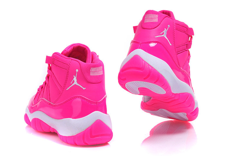 Women's Air Jordan 11 GS Pink Everything Pink White Shoes